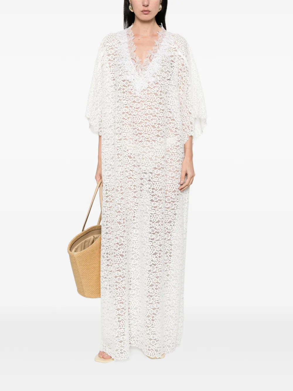 Ermanno Scervino Jurk met V-hals Wit