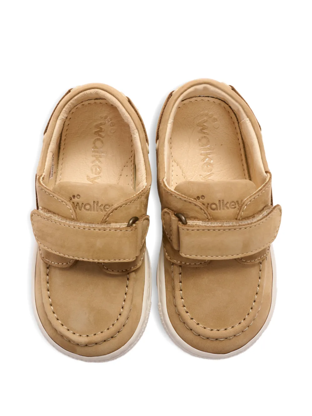 Walkey Mocassins met klittenband Beige