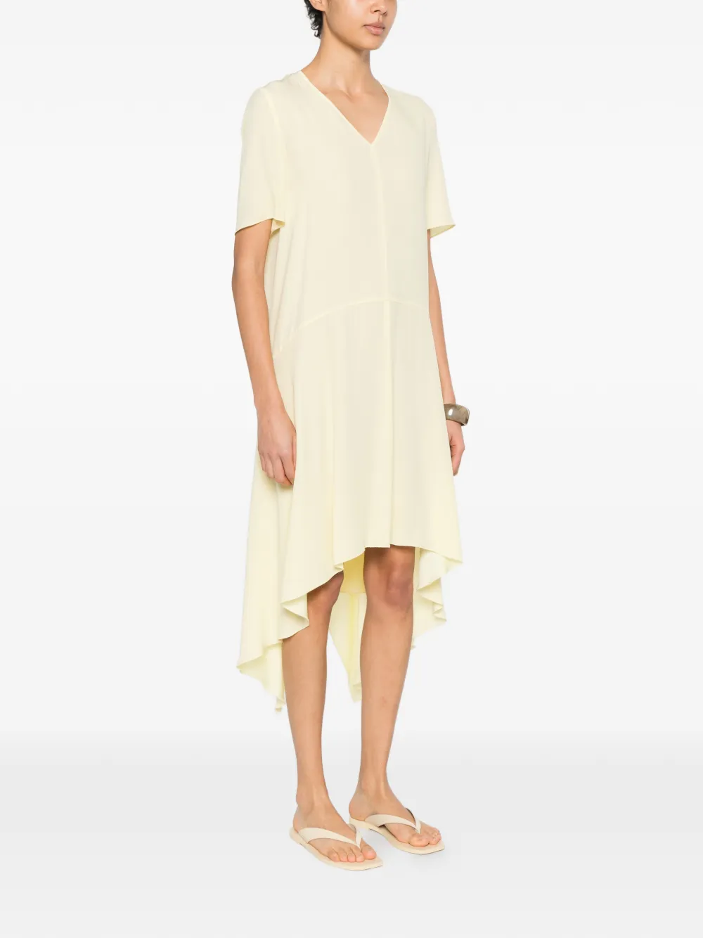 Fabiana Filippi Asymmetrische jurk Geel