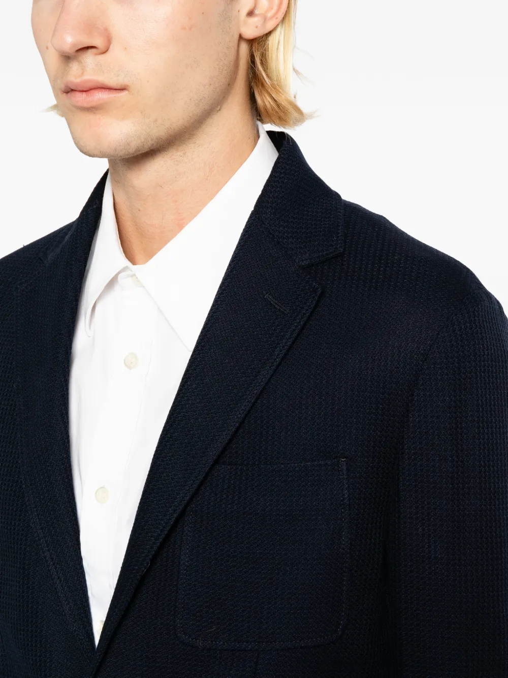 Canali Blazer met enkele rij knopen Blauw