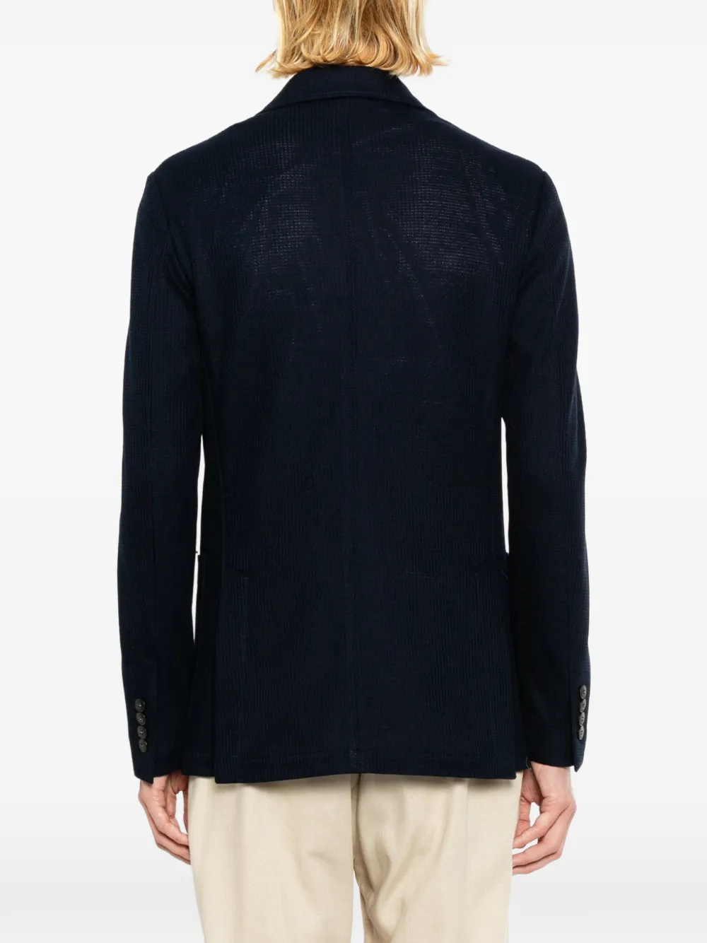 Canali Blazer met enkele rij knopen Blauw