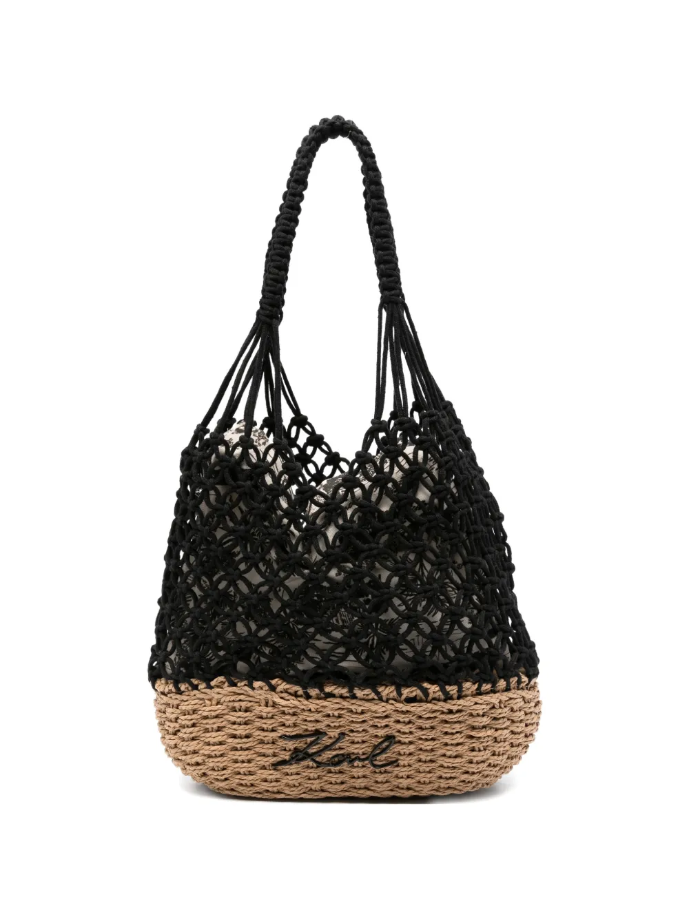 Karl Lagerfeld logo-embellishment beach bag - Schwarz