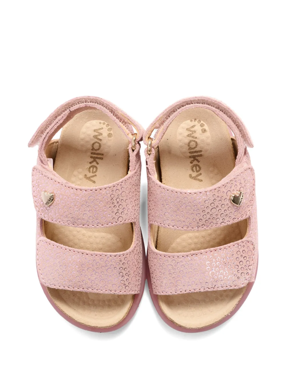  Walkey Strap Leather Sandals - Pink 