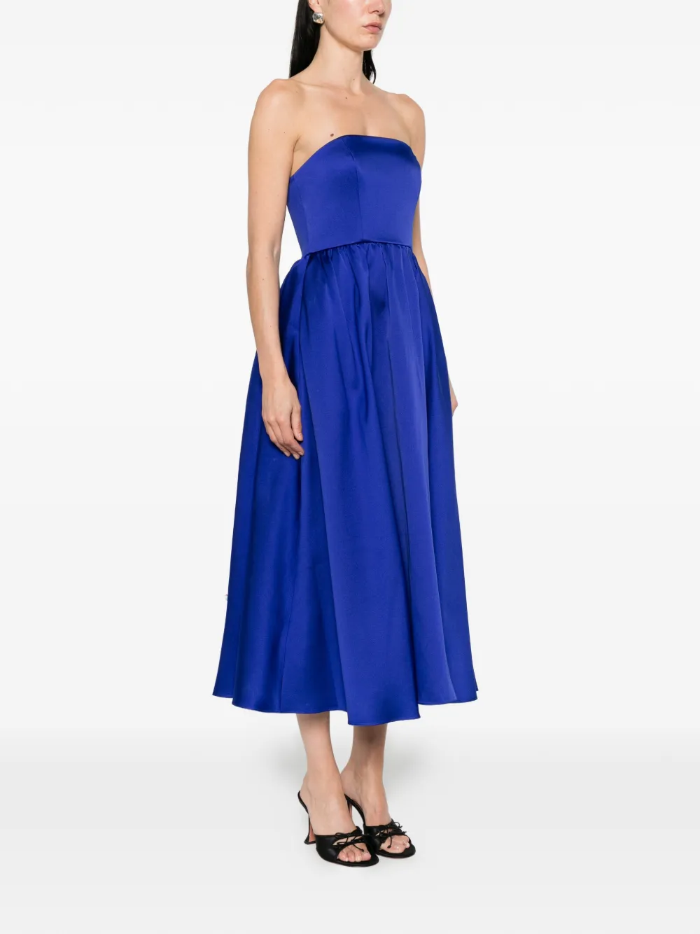Roland Mouret Strapless jurk met A-lijn Blauw