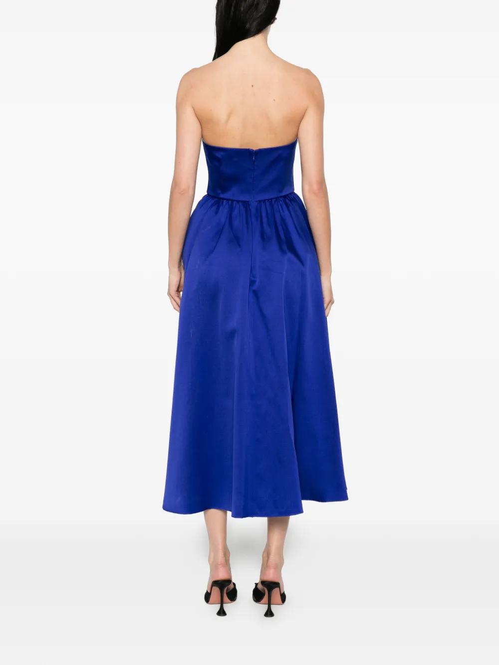 Roland Mouret Strapless jurk met A-lijn Blauw