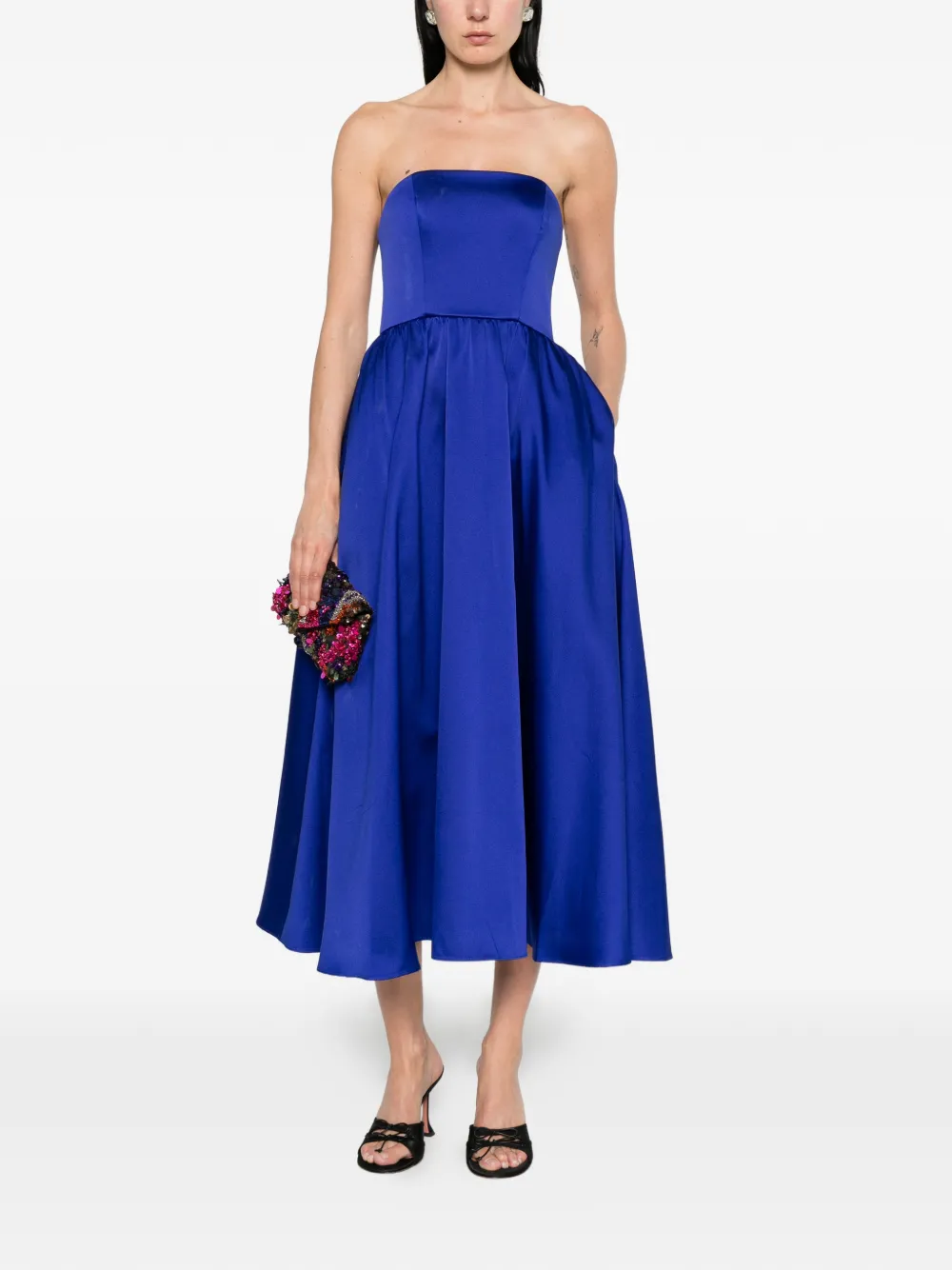 Roland Mouret Strapless jurk met A-lijn Blauw