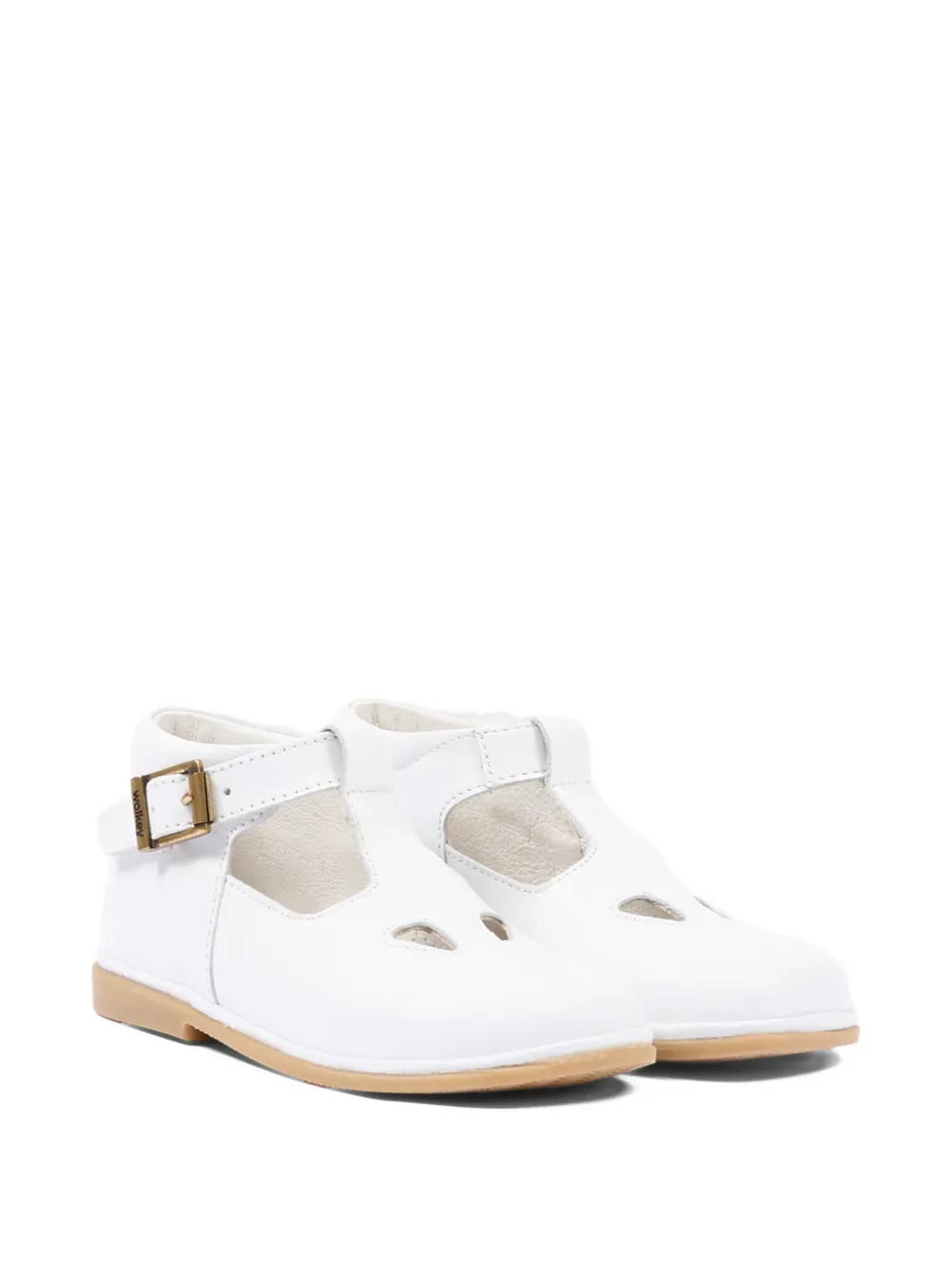 Walkey cut-out buckled leather shoes - Bianco
