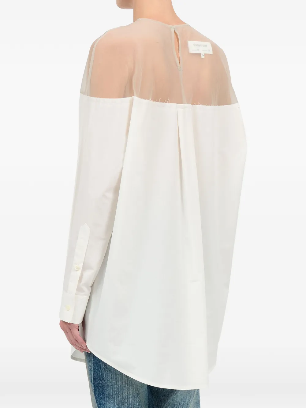 MM6 Maison Margiela Katoenen blouse met uitgesneden details Wit