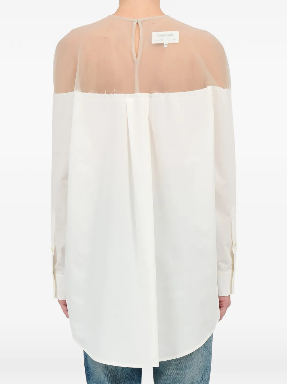 MM6 Maison Margiela Katoenen blouse met uitgesneden details Wit