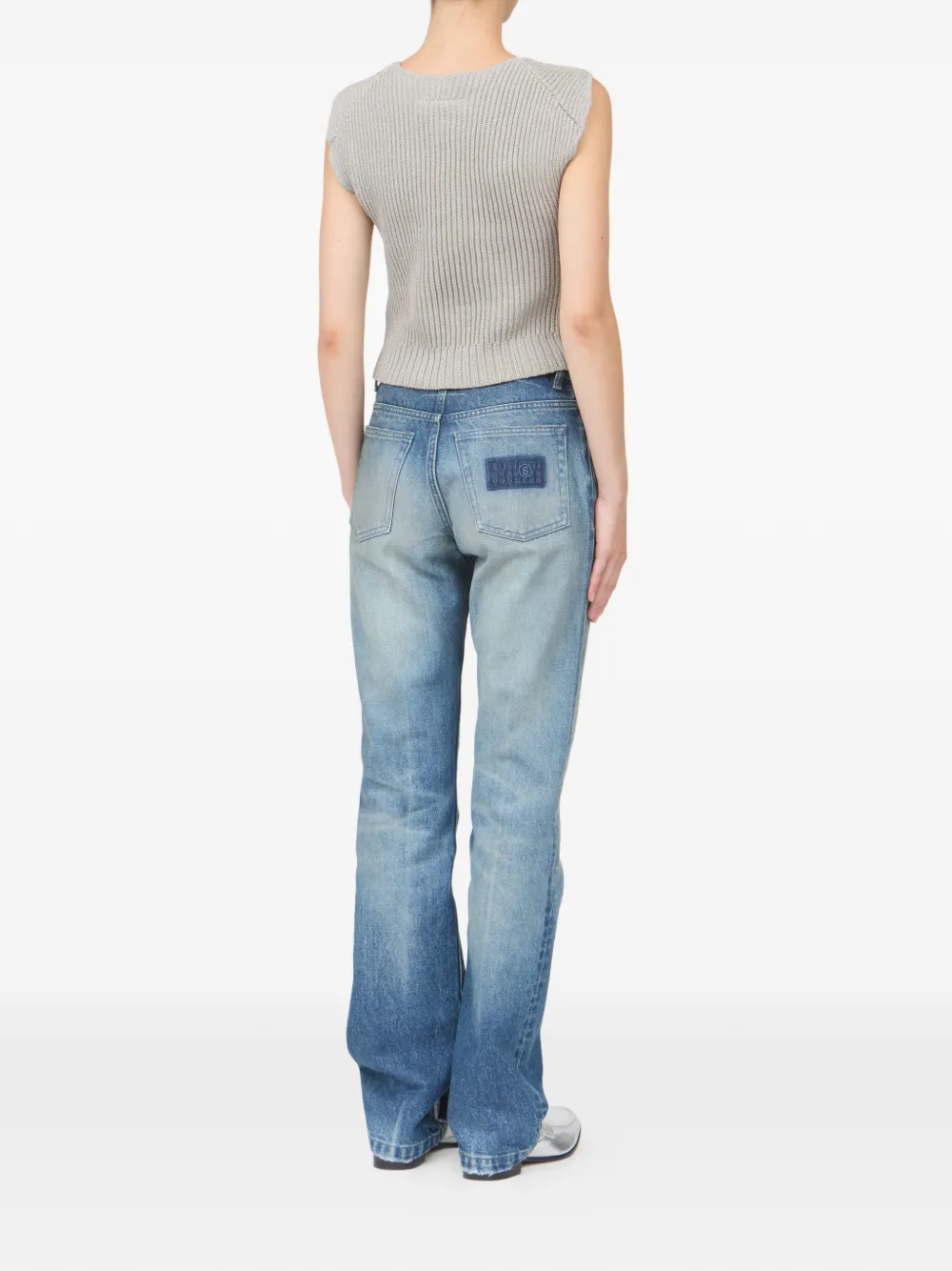 MM6 Maison Margiela Geribbelde top Grijs