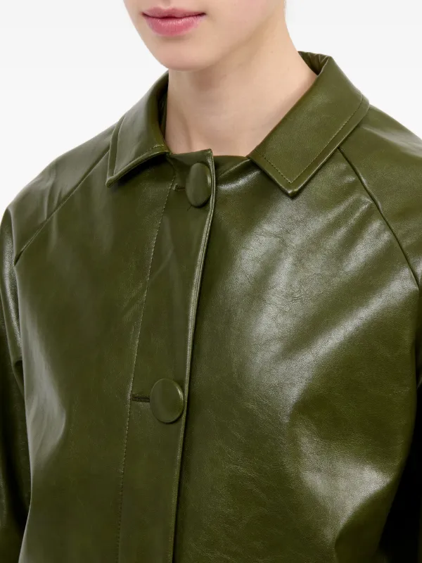 MM6 Maison Margiela Buttoned single-breasted Coat | Green