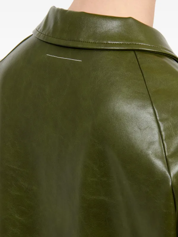 MM6 Maison Margiela Buttoned single-breasted Coat | Green