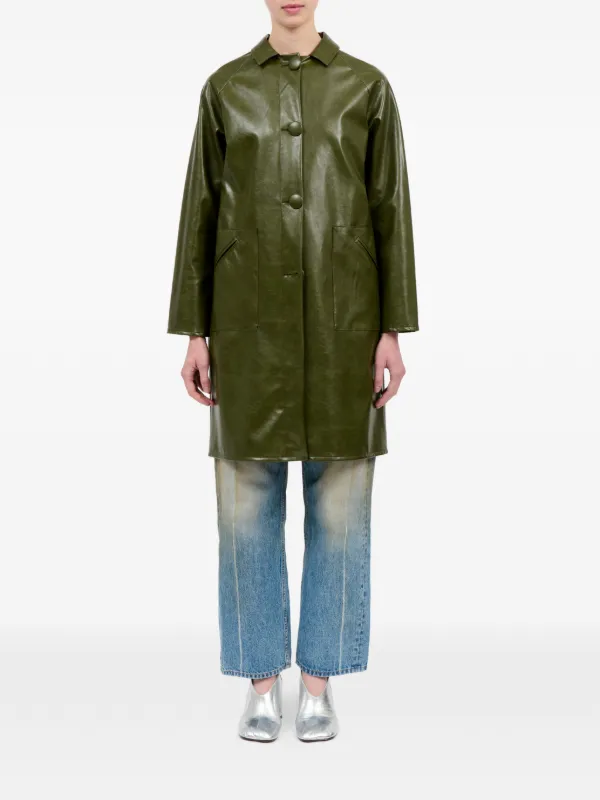 MM6 Maison Margiela Buttoned single-breasted Coat | Green