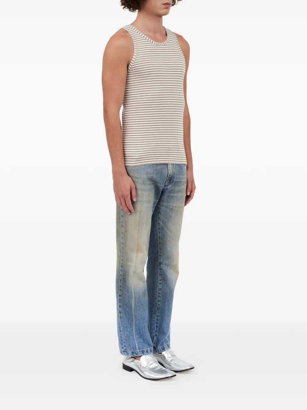 MM6 Maison Margiela Gestreepte top Beige