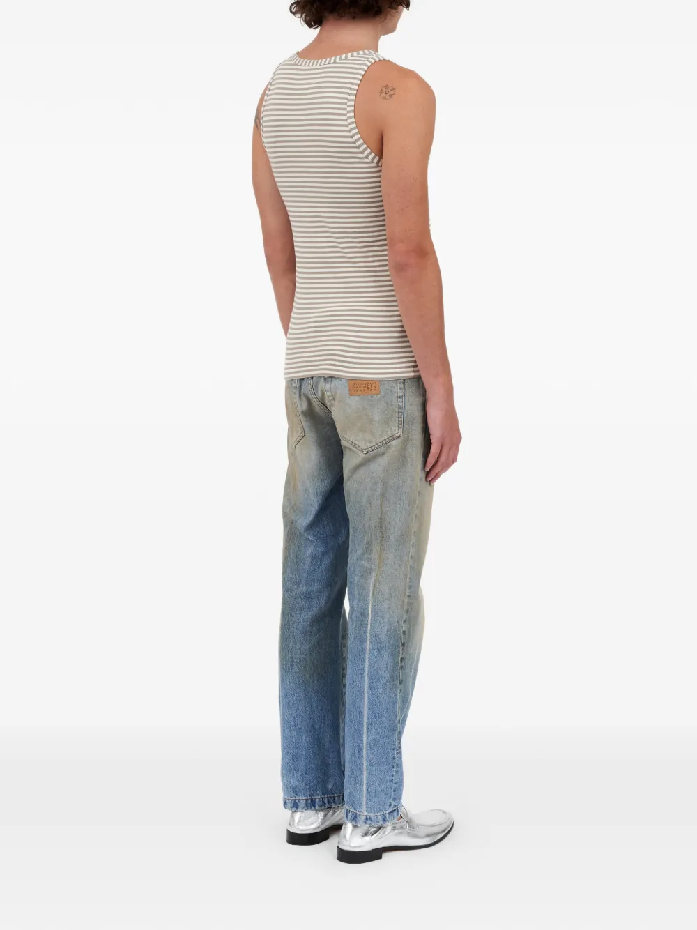 MM6 Maison Margiela Gestreepte top Beige