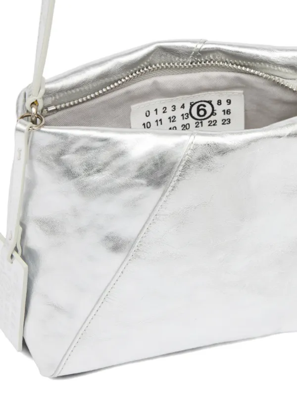 MM6 Maison Margiela Folded Japanese Shoulder Bag | Silver | FARFETCH