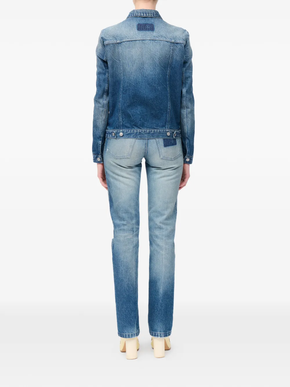 MM6 Maison Margiela Denim jack met knopen Blauw