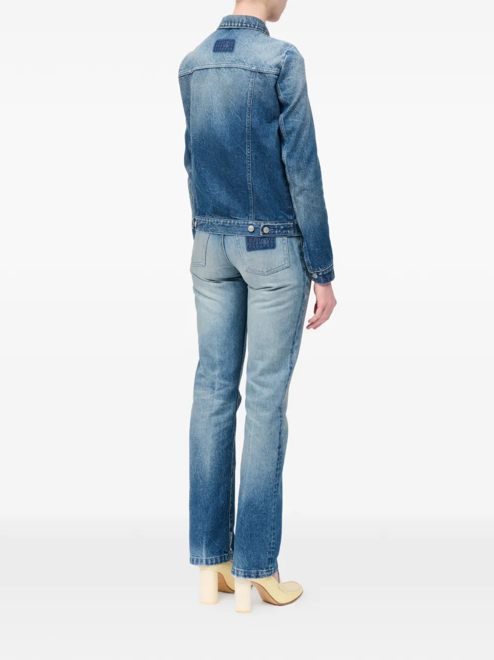 MM6 Maison Margiela Denim jack met knopen Blauw