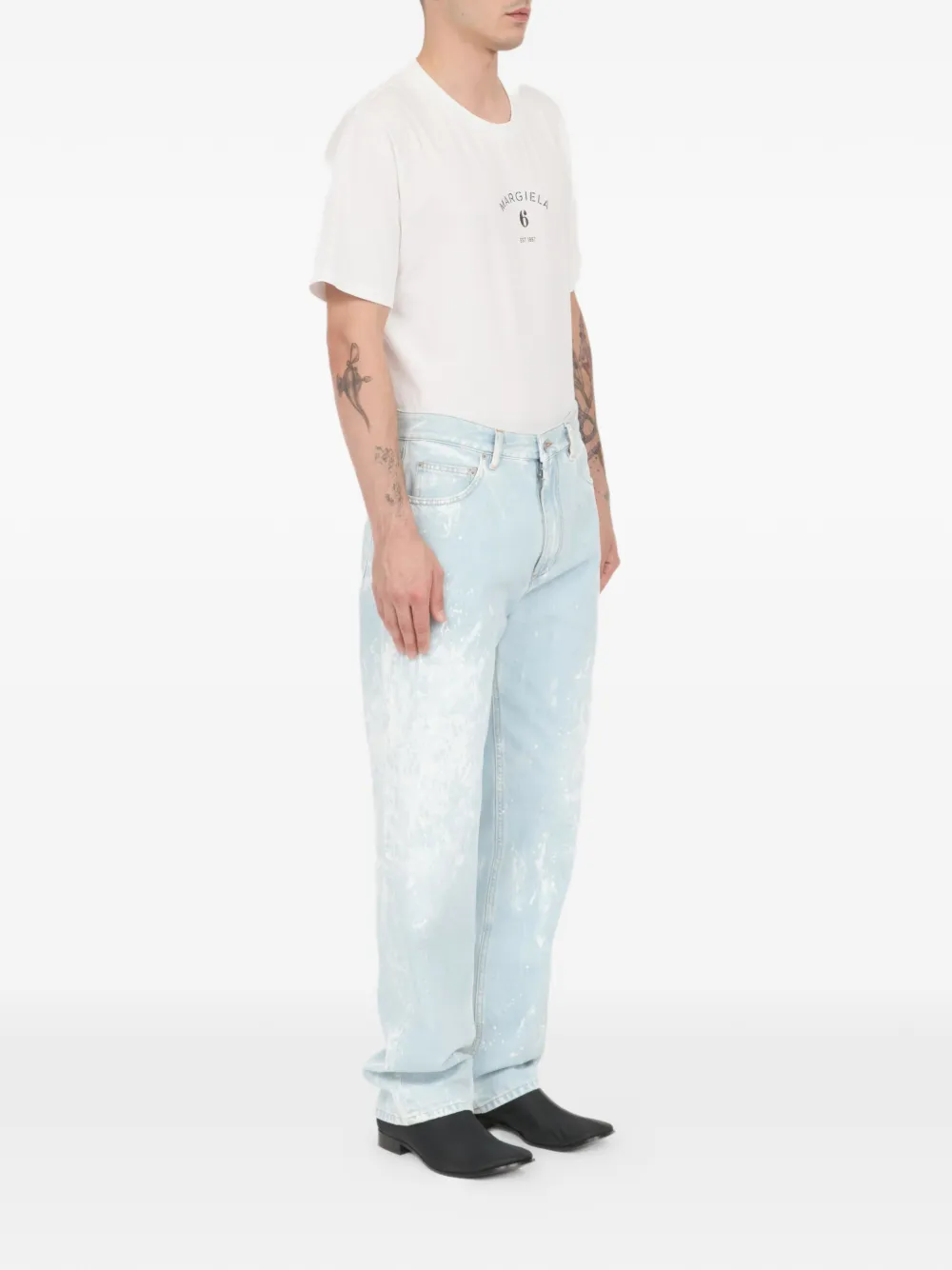 MM6 Maison Margiela Jeans met riemlussen Blauw