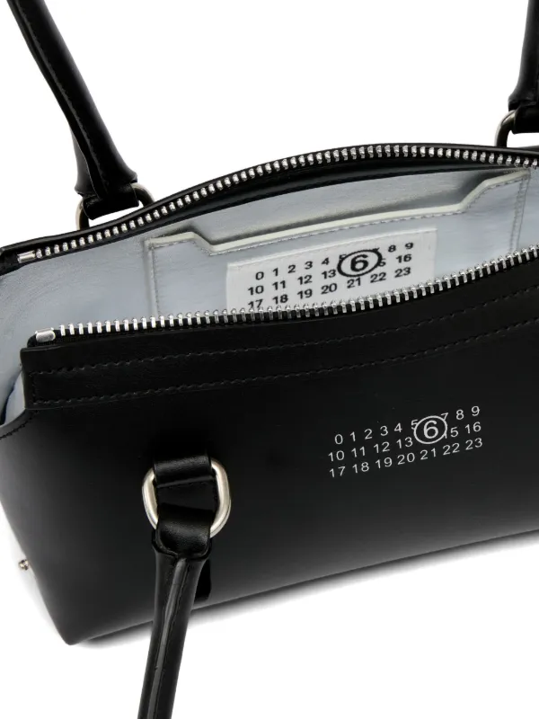 MM6 Maison Margiela Mini Bauletto J Logo Shoulder Bag | Black