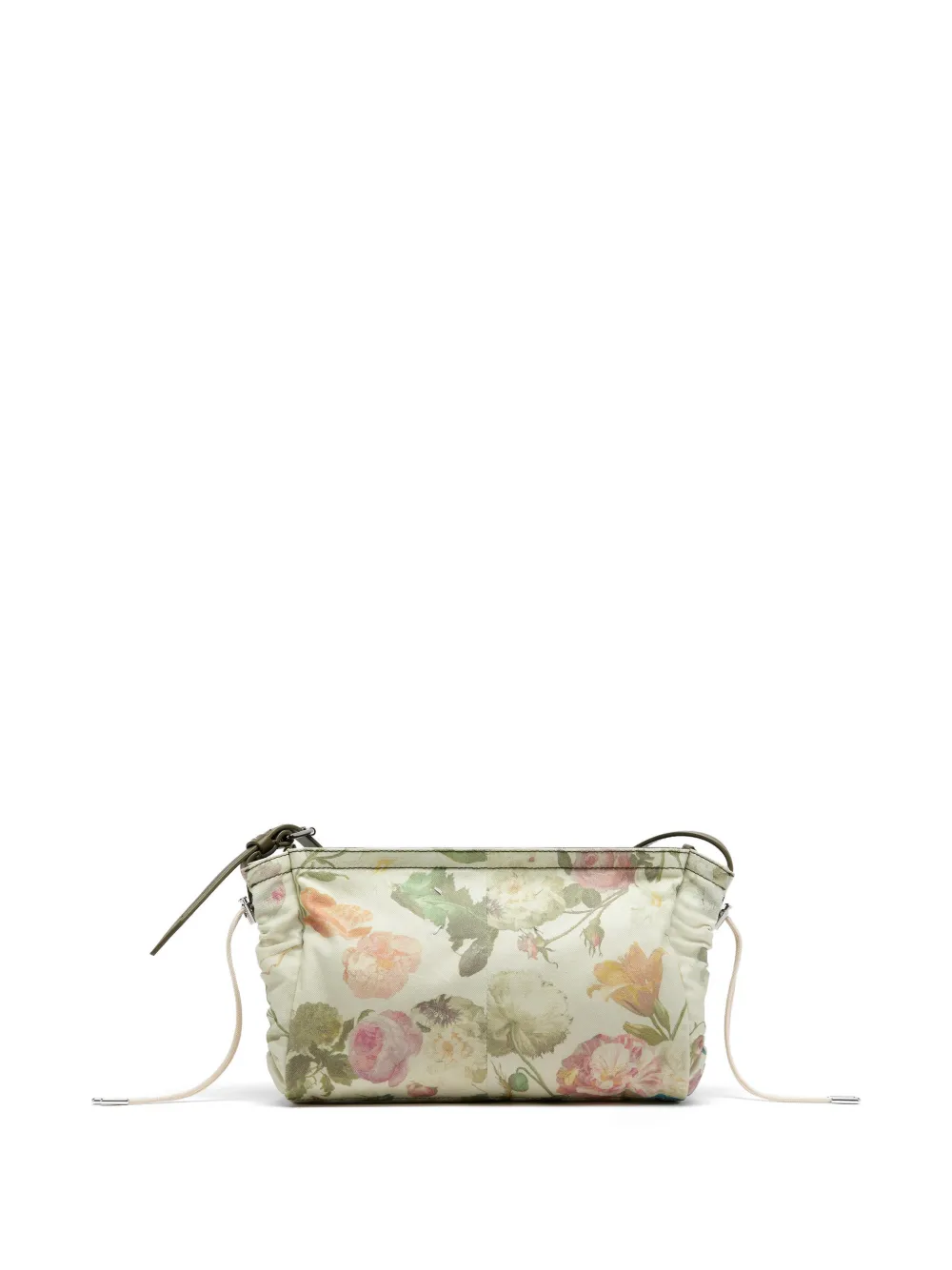 Maison Margiela Messengertas met trekkoord en bloemenprint Beige