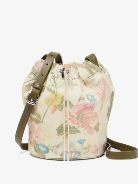 Maison Margiela mochila tipo mensajero con cordones y motivo floral