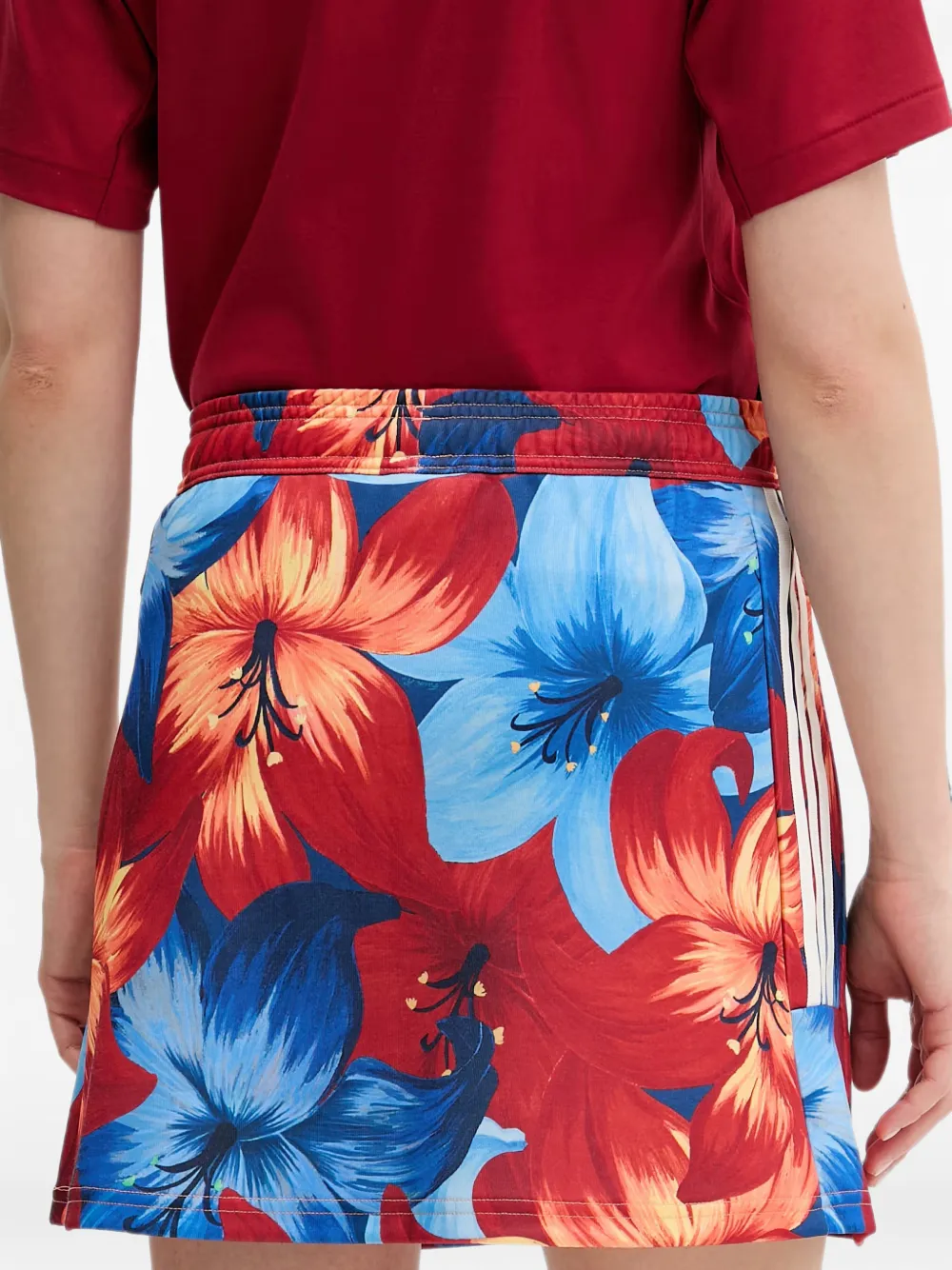 adidas x Farm Rio rok met bloemenprint Rood