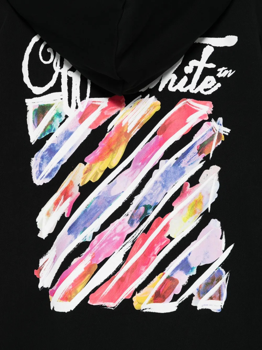 Off-White Kids Hoodie met logoprint Zwart