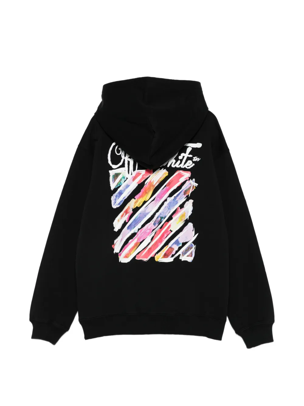 Off-White Kids Hoodie met logoprint Zwart