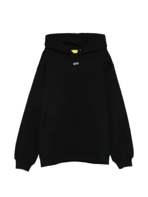 Off-White Kids スプレーペイント パーカー | ブラック | FARFETCH JP