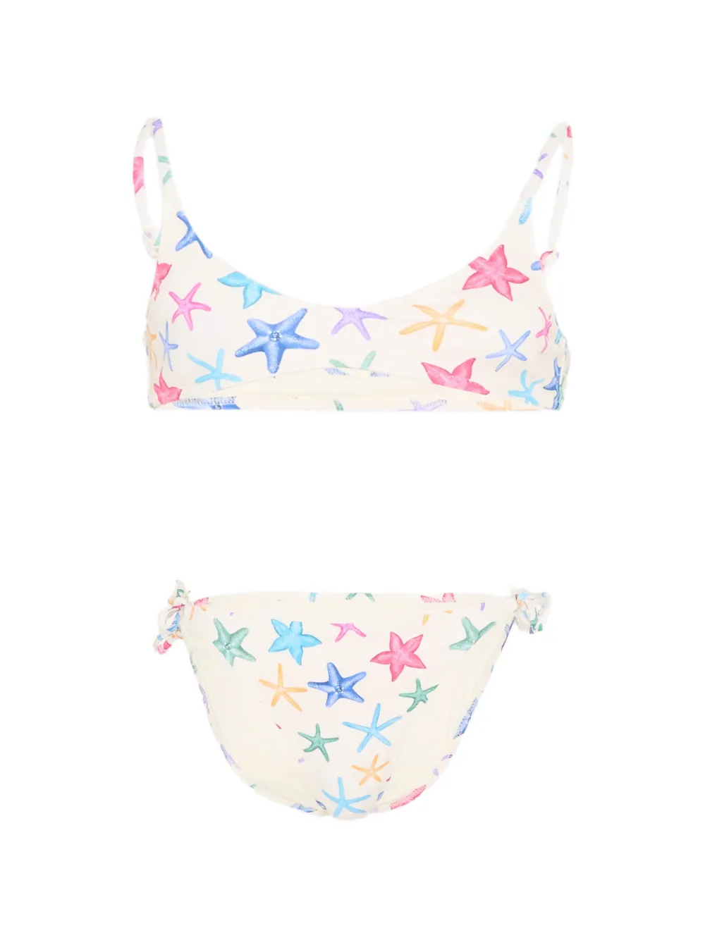 MC2 Saint Barth Kids starfish print bikini - Toni neutri