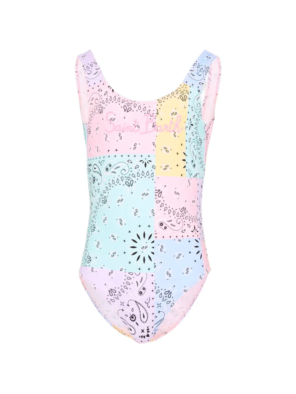 MC2 Saint Barth Kids patchwork print swimsuit - Rosa