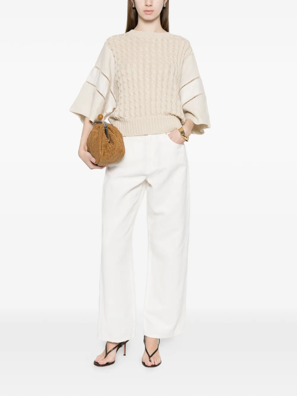 'S Max Mara Straight broek Wit