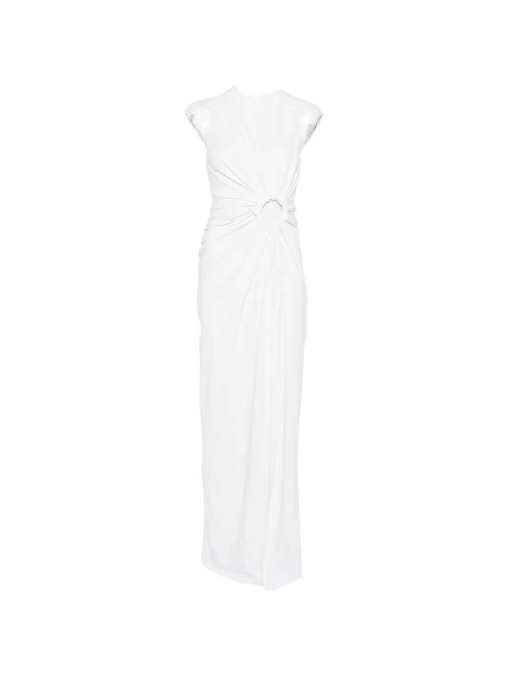 Sportmax ring-embellishment maxi dress - Bianco