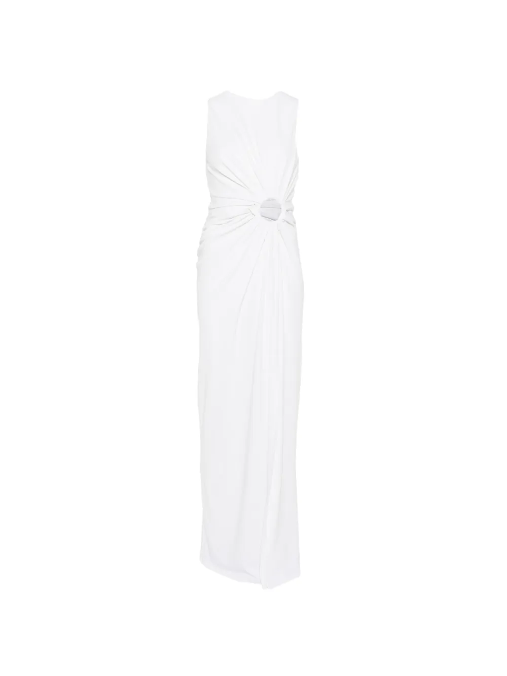 Sportmax ring-embellishment maxi dress - Bianco