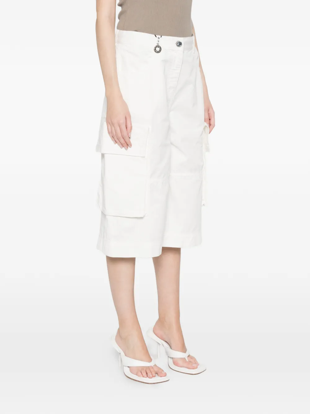  Pinko Albareto Cargo Shorts - White 