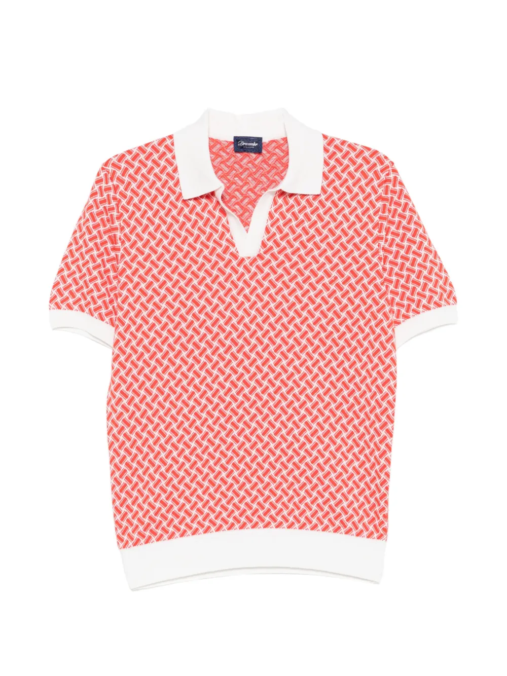 Drumohr geometric-pattern T-shirt - Rosso