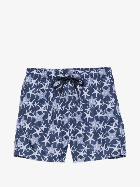 Drumohr shorts de playa con estrellas de mar estampadas