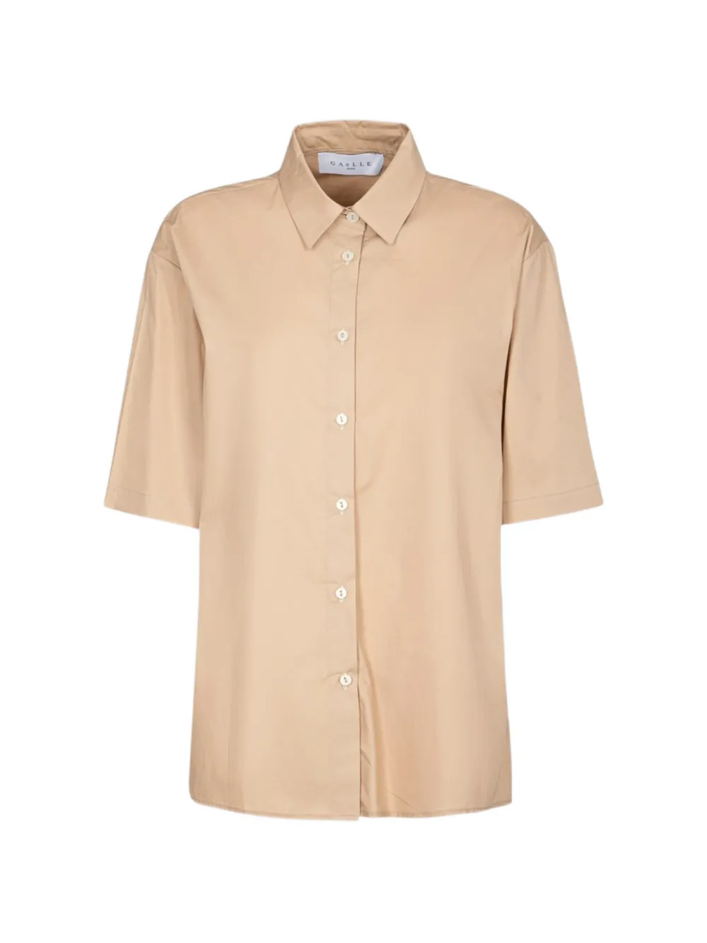Gaelle short-sleeve cotton shirt - Toni neutri