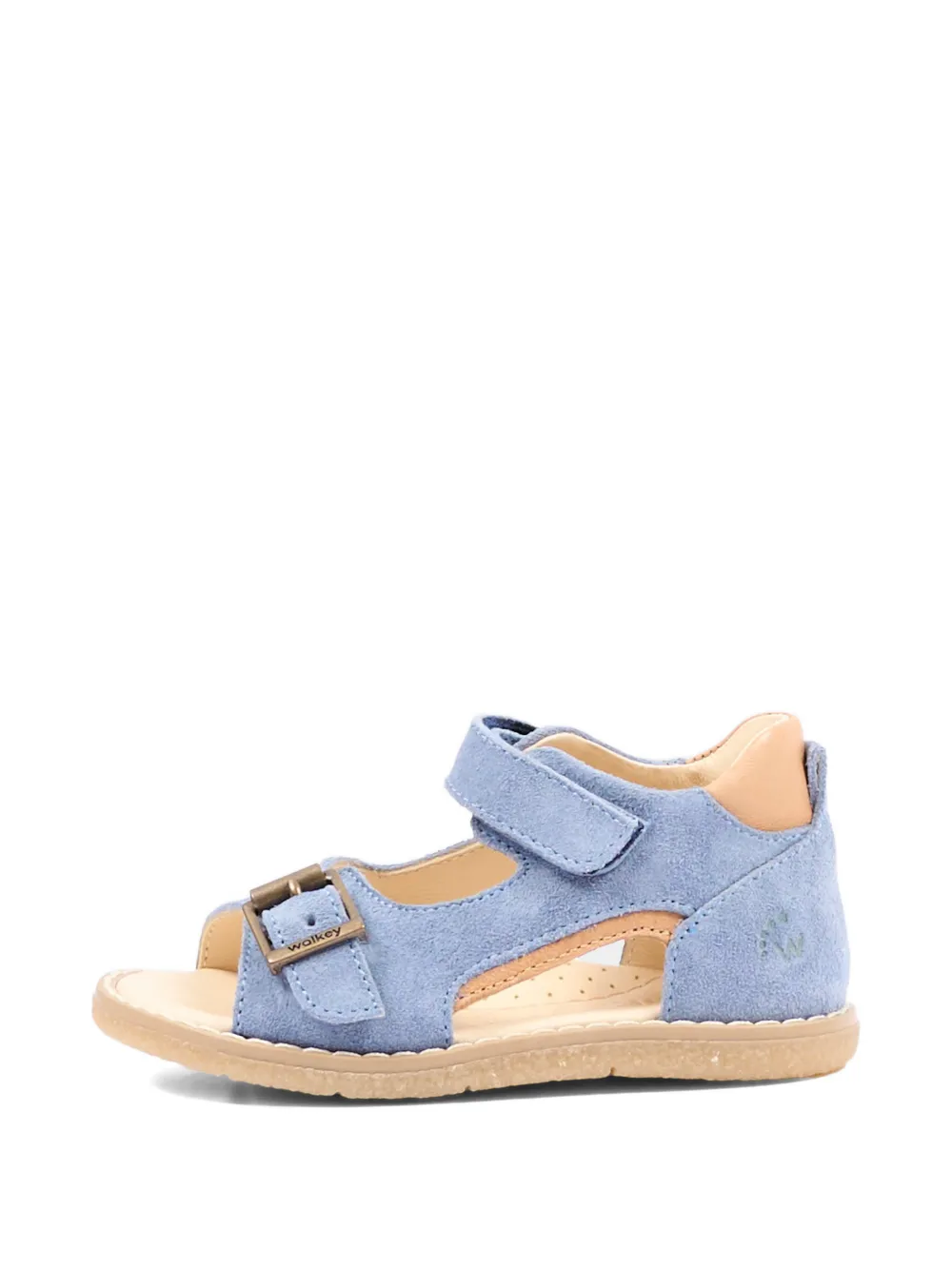 Walkey Leren sandalen met gesp Blauw