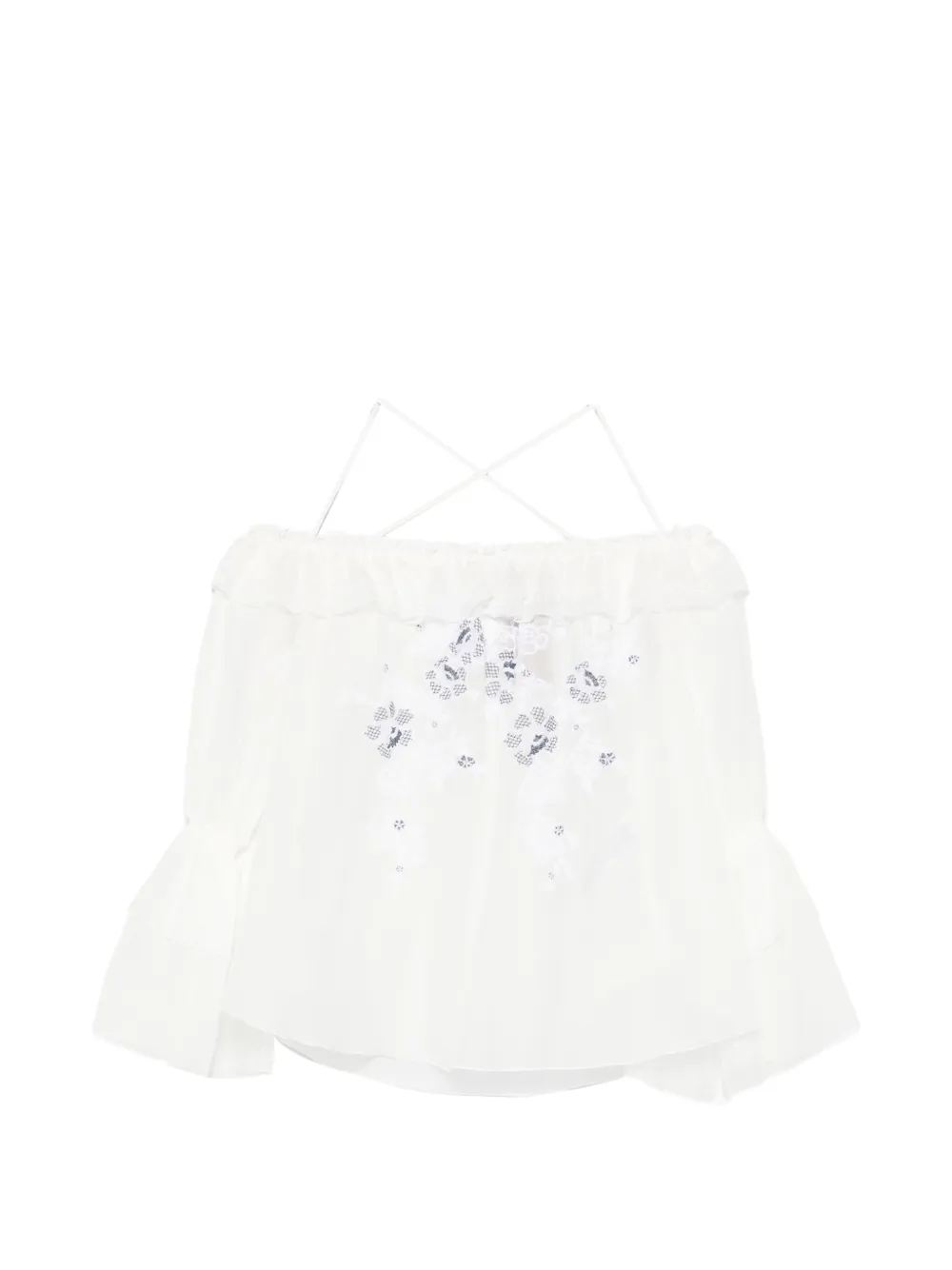 Ermanno Scervino floral-embroidered blouse - Bianco