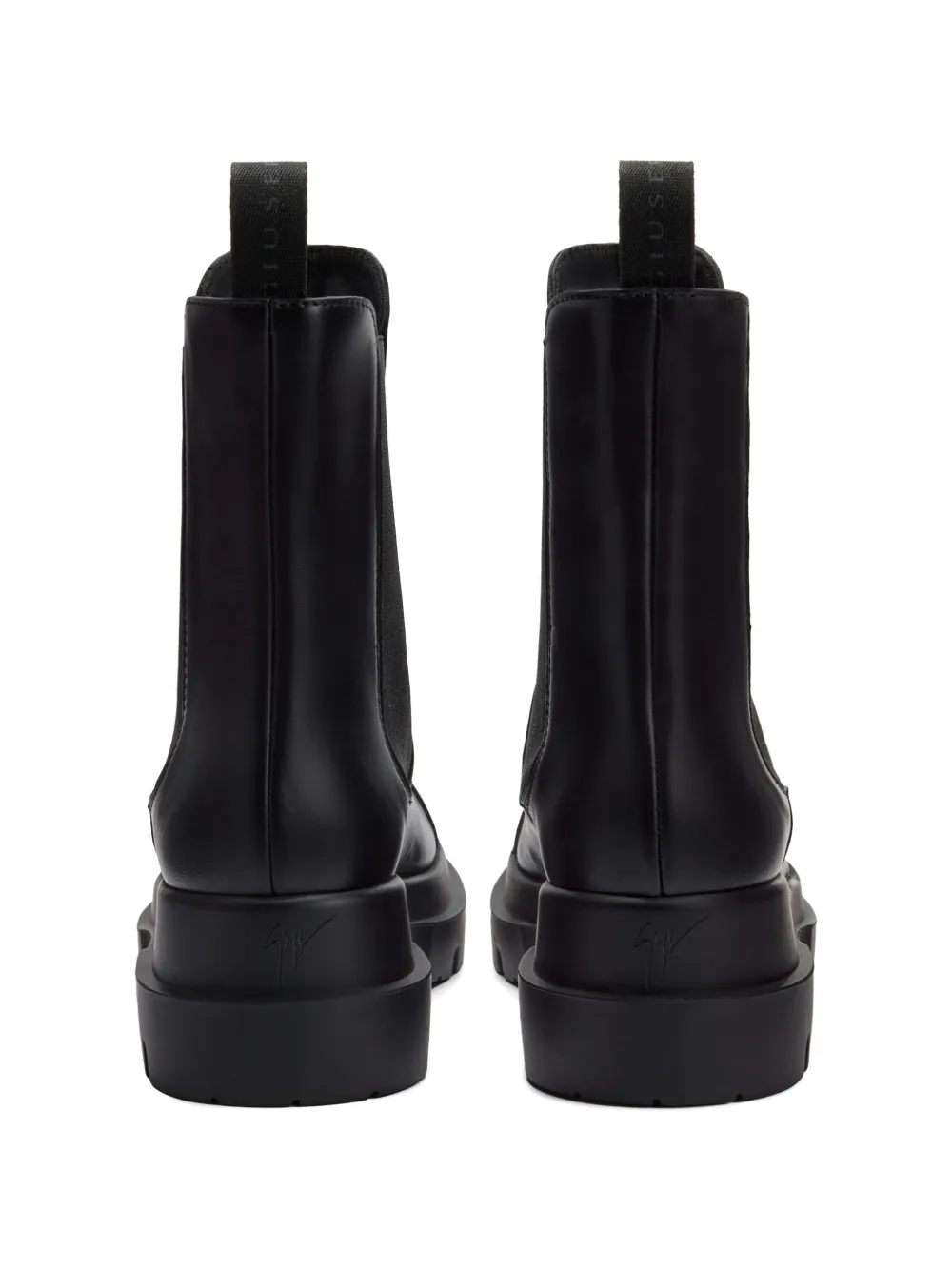 Giuseppe Zanotti Lybbi elastische leren laarzen Zwart