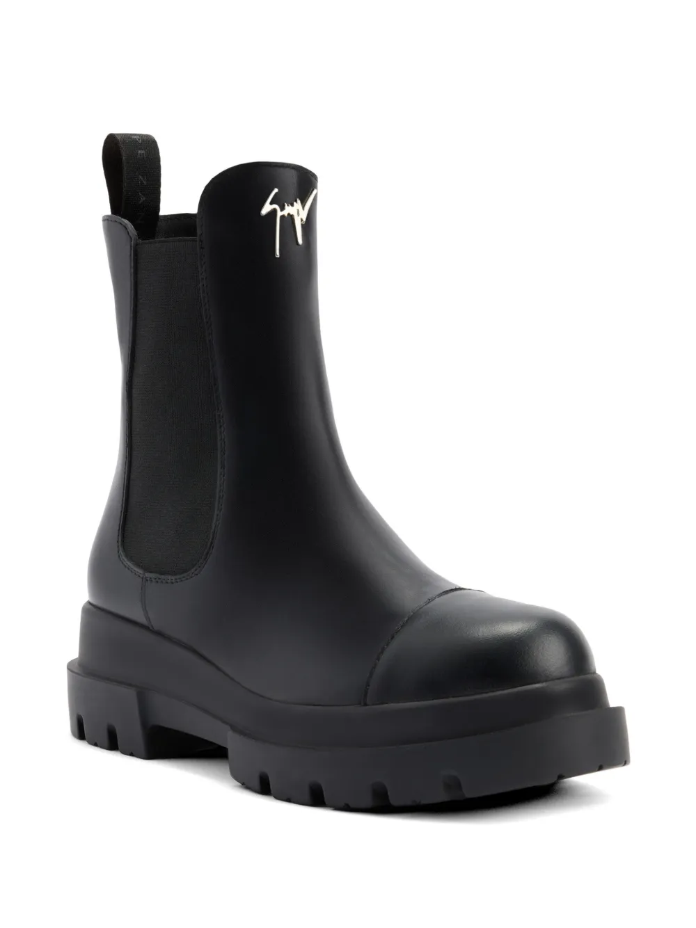 Giuseppe Zanotti Lybbi elastische leren laarzen Zwart