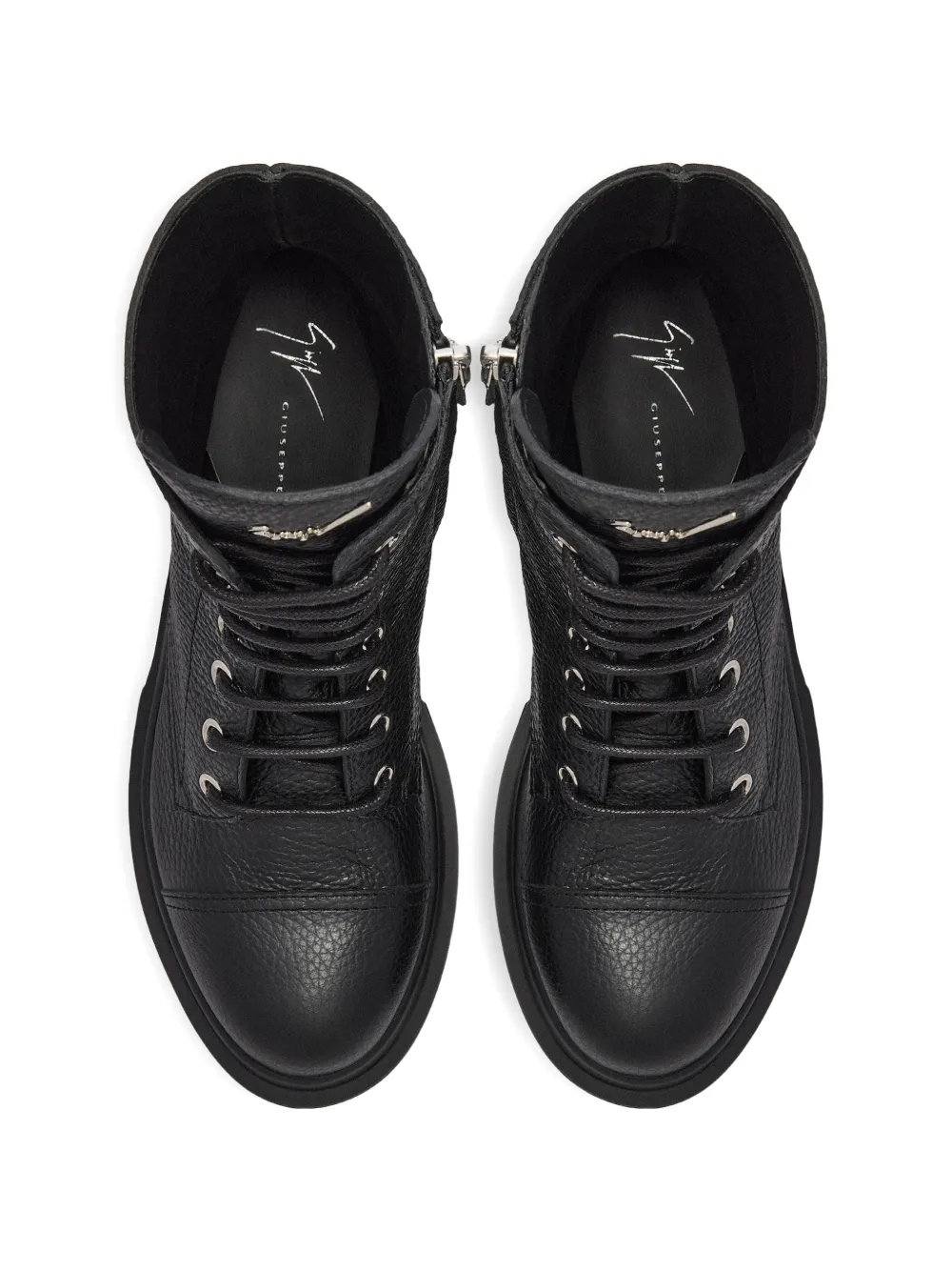 Giuseppe Zanotti Evin laarzen met kant en logodetail Zwart