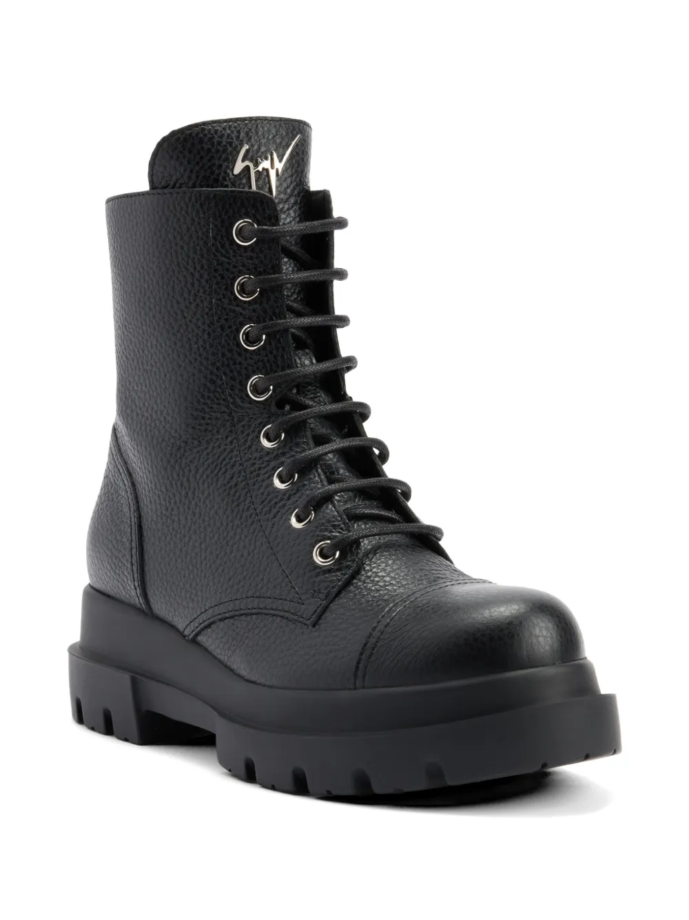 Giuseppe Zanotti Evin laarzen met kant en logodetail Zwart