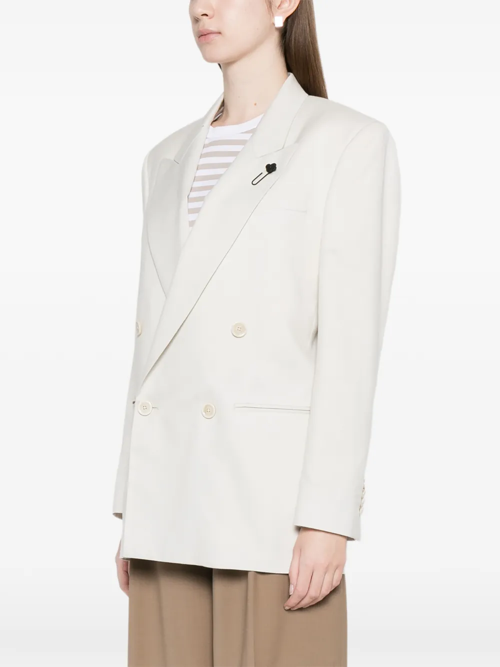  Lardini Chaqueta Con Doble Botonadura - Neutro 
