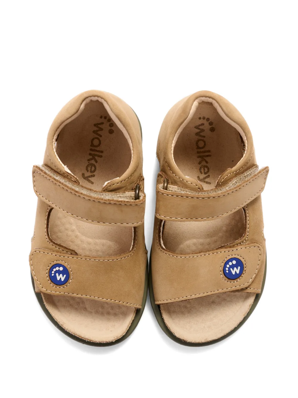  Walkey Touch-strap Leather Sandals - Neutrals 