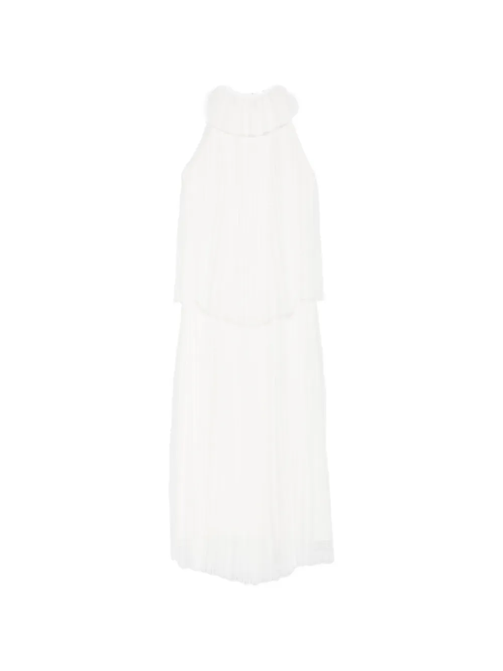 Fabiana Filippi pleated layered maxi dress - Weiß