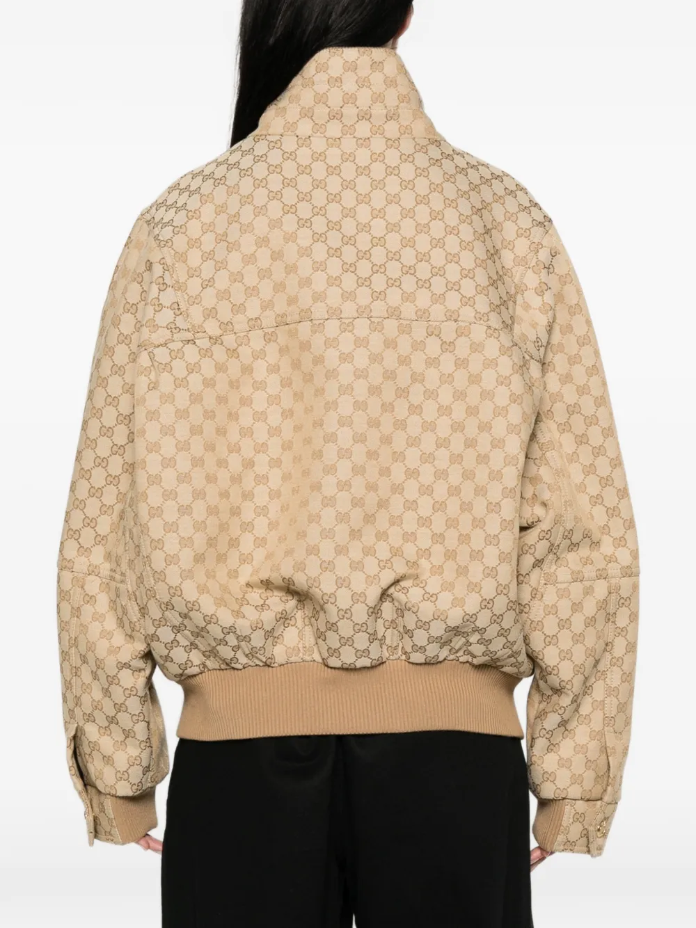 Gucci GG katoenen canvas jack met rits Beige