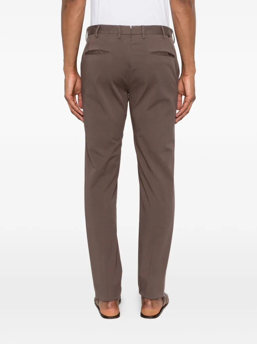 Incotex Broek met riemlussen Bruin